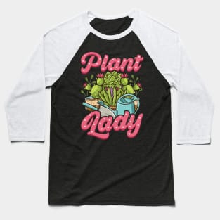 Funny Crazy Plant Lady Planting & Gardening Pun Baseball T-Shirt